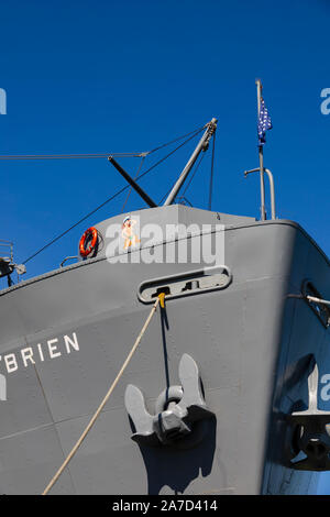 Liberty Ship, SS Jeremiah O'Brien am Pier 45 angedockt, San Francisco, Kalifornien Vereinigte Staaten von Amerika Stockfoto