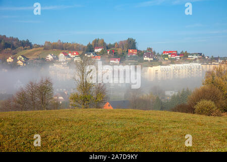 Panorama von Polanczyk Bereich. Polanczyk, Transkarpatien, Polen. Stockfoto