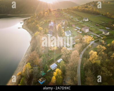 Panorama von Polanczyk Bereich. Polanczyk, Transkarpatien, Polen. Stockfoto