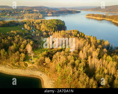 Panorama von Polanczyk Bereich. Polanczyk, Transkarpatien, Polen. Stockfoto