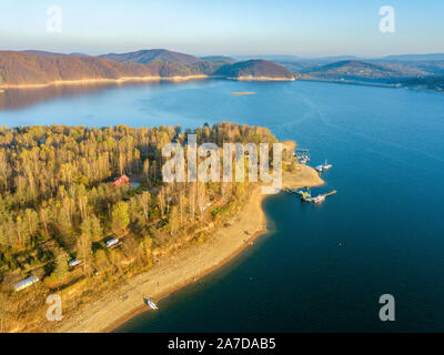 Panorama von Polanczyk Bereich. Polanczyk, Transkarpatien, Polen. Stockfoto