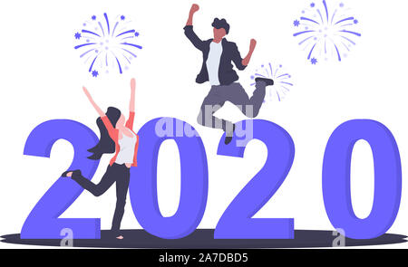 Frohes Neues Jahr 2020 Logo text Design. 2020 wünsche. Broschüre Design vorlage, ein Frohes Neues Jahr 2020, feiert 2020, Karte, Banner. Vector Illustration Stockfoto