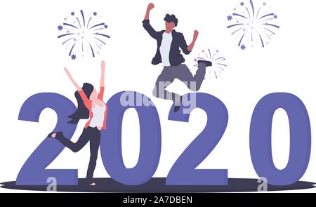 Frohes Neues Jahr 2020 Logo text Design. 2020 wünsche. Broschüre Design vorlage, ein Frohes Neues Jahr 2020, feiert 2020, Karte, Banner. Vector Illustration Stock Vektor