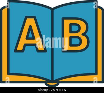 Alphabet Symbol. Einfaches Element von Schule icons Collection. Kreative Alphabet Symbol ui, ux, Anwendungen, Software und Infografiken Stock Vektor