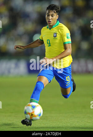 29. Oktober 2019; Bezerrao Stadion, Brasilia, Distrito Federal, Brasilien; FIFA U-17-Weltmeisterschaft in Brasilien 2019, Brasilien gegen Neuseeland; Kaio Jorge von Brasilien Stockfoto