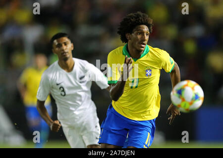 29. Oktober 2019; Bezerrao Stadion, Brasilia, Distrito Federal, Brasilien; FIFA U-17-Weltmeisterschaft in Brasilien 2019, Brasilien gegen Neuseeland; Talles Magno von Brasilien Stockfoto