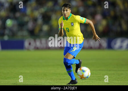 29. Oktober 2019; Bezerrao Stadion, Brasilia, Distrito Federal, Brasilien; FIFA U-17-Weltmeisterschaft in Brasilien 2019, Brasilien gegen Neuseeland; Kaio Jorge von Brasilien Stockfoto