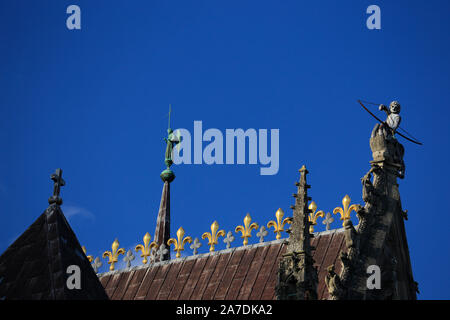 Die Kathedrale Notre-Dame de Reims, Champagne, Frankreich Stockfoto