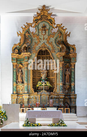 Aveiro, Portugal - 17. Juli 2019: Innenansicht der Kathedrale von Aveiro, auch bekannt als die Kirche St. Dominikus ist eine römisch-katholische Kathedrale in Aveiro Stockfoto