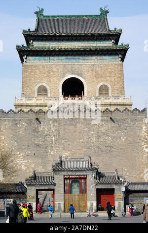 Beijing City aus der Drum Tower, Peking, China Stockfoto