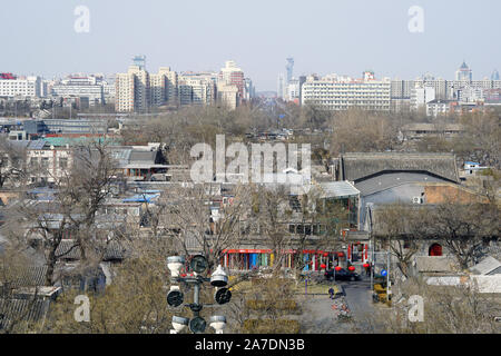 Beijing City aus der Drum Tower, Peking, China Stockfoto