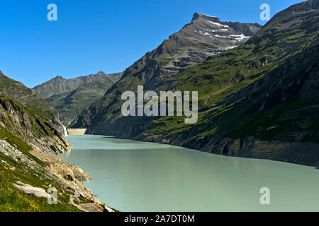 Mauvoisin Stausee, Lac de Mauvoisin, Val de Bagnes, Wallis, Schweiz Stockfoto