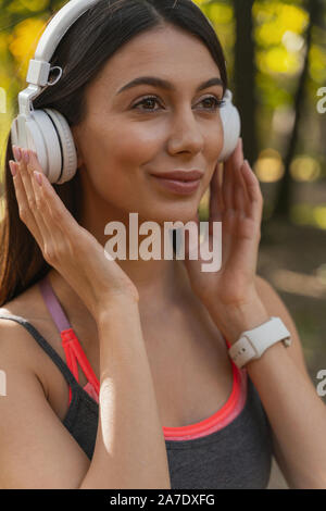 Pretty Woman hören auf Ihr Lieblingslied Stockfoto