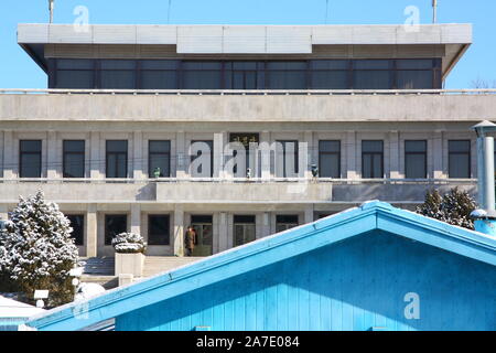 Josan-Ri, Panmunjom, DMZ, Süd- und Nordkorea Grenze Joint Security Area (JSA) Stockfoto