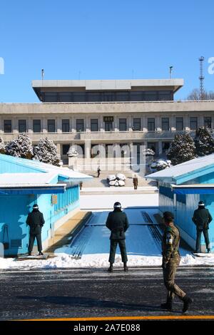 Josan-Ri, Panmunjom, DMZ, Süd- und Nordkorea Grenze Joint Security Area (JSA) Stockfoto