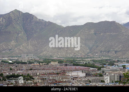 Stadt Landschaft in Lhasa, Tibet, China Stockfoto
