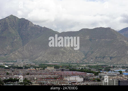 Stadt Landschaft in Lhasa, Tibet, China Stockfoto