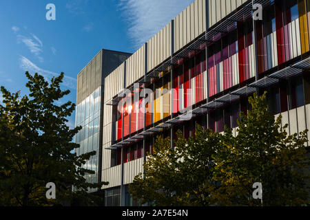 Alan Gilbert Learning Commons Gebäude, Campus der Universität Manchester, aus Oxford Straße, Manchester, England, UK Stockfoto