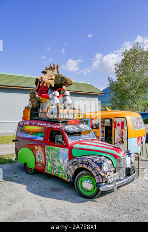 1951 Austin Kastenwagen Art car Erstellt von Lyle Brown-John. Stockfoto