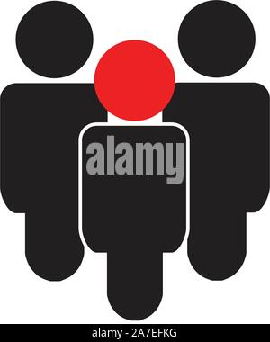 Graues Icon Gruppe Menschen isoliert. Einfache moderne Flachbild team Männlich Anmelden. Trendy Netzwerk Menschliche Profil Symbol für Web site Design. Stock Vektor