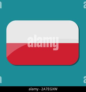 Platz mit Polen Flagge Vektor symbol Abbildung Stock Vektor