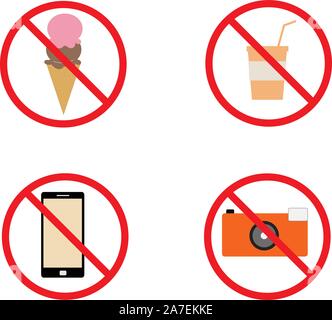 Stop Symbol auf weißem Hintergrund. Flat Style. kein Essen oder Trinken Symbol für Ihre Web site Design, Logo, App, UI. Verbotsschild stop Essen oder Trinken Symbol. Stock Vektor