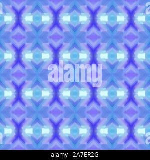 Nahtlose reproduzierbare grafische Muster für bedruckbare Textilien mit Mais Blume blau, royal blau und hellem Türkis Farben. Stockfoto