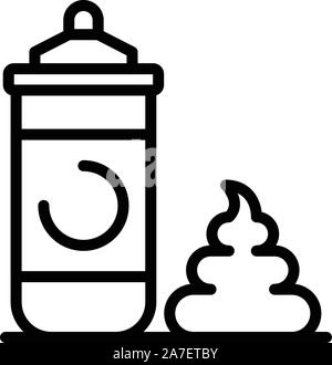 Rasierklingen Rasierschaum Symbol, outline Style Stock Vektor