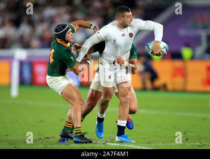 England's Jonny kann in Aktion während der 2019 Rugby World Cup Finale von Yokohama Stadion. Stockfoto