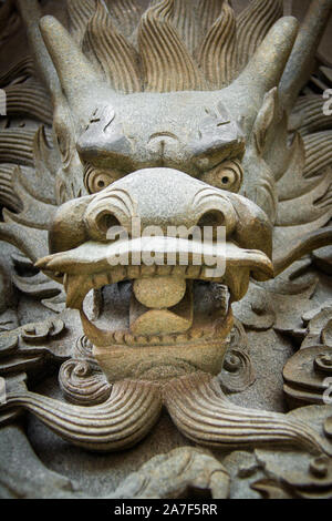 Sculpted Chinese Dragon Head Stockfoto
