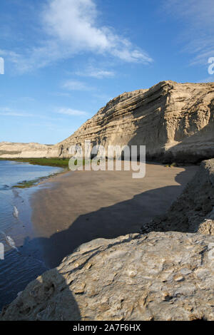 Mirador Lobería bei Punta Piramides, Naturschutzgebiet auf der Halbinsel Valdes, Chubut, Patagonien, Argentinien. Stockfoto