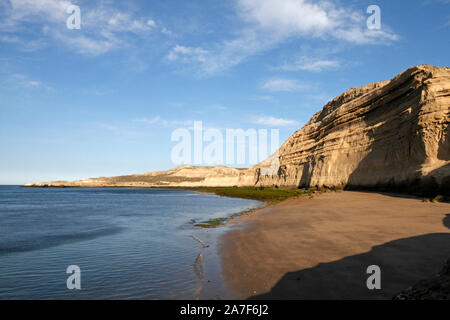 Mirador Lobería bei Punta Piramides, Naturschutzgebiet auf der Halbinsel Valdes, Chubut, Patagonien, Argentinien. Stockfoto