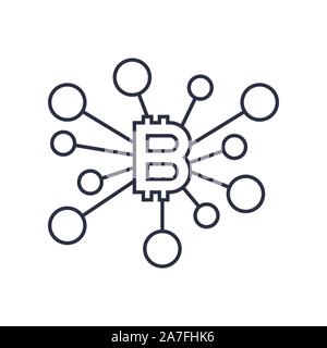 Bitcoin zeichen Symbol für Internet Geld crypto Währungssymbol und Münze Bild für die Verwendung im Web. Editierbare Anschlag Stock Vektor