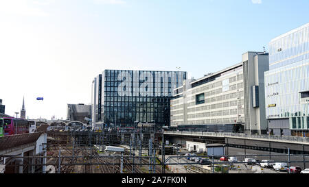 Stockholm, Schweden - August 09, 2019: Hauptbahnhof von Stockholm ist die größte Stadt Communication Hub für Zug, Bus und U-Bahn Station (cityterminalen Stockfoto