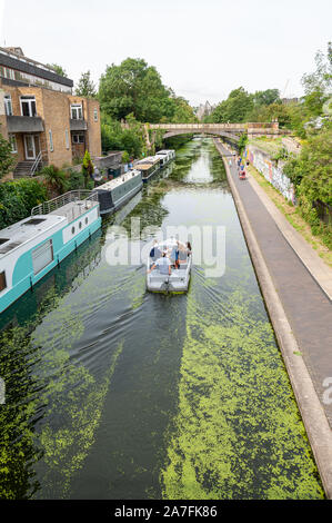 London, Großbritannien. 08-03-2019. Regent's Canal ist ein Teil des Regent's Park im Stadtzentrum. Stockfoto