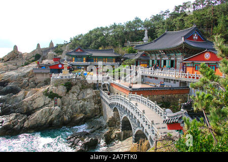 Haedong Yonggungsa Tempel in Busan, Südkorea. Stockfoto