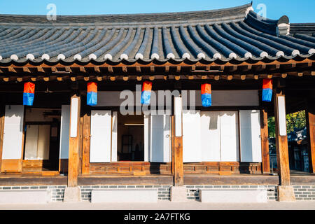 Namsangol Hanok Village, Koreanisch Traditionelles Haus in Seoul, Korea Stockfoto
