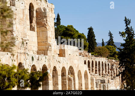 Athen, die Hauptstadt Griechenlands Theater des Dionysos (Herodes Atticus) an der Akropolis, Stockfoto