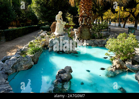 Hauptstadt von Griechenland Athen kleine Schildkröte Teich in nationalen botanischen Garten Stockfoto