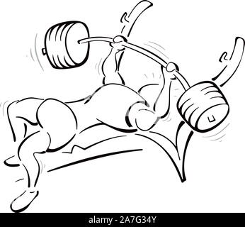 Gewichtheben Training in der Turnhalle Stock Vektor