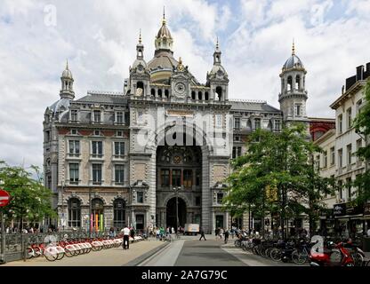 Hauptbahnhof Antwerp-Centraal, Antwerpen, Flandern, Belgien Stockfoto