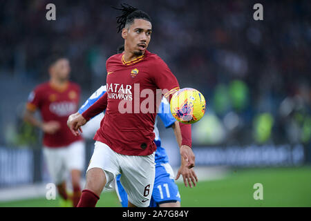 Rom, Italien. 02 Nov, 2019. Chris Smalling der AS Roma während der Serie ein Match zwischen Roma und Napoli im Stadio Olimpico, Rom, Italien Am 2. November 2019. Foto von Giuseppe Maffia. Credit: UK Sport Pics Ltd/Alamy leben Nachrichten Stockfoto