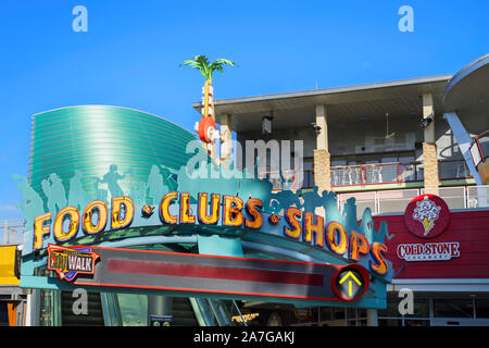 Essen Vereine Geschäfte am CityWalk Universal Studios Resort, Orlando, Florida, USA Stockfoto