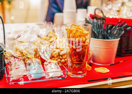 Essen Souvenirs in Vilnius Weihnachtsmarkt Stockfoto