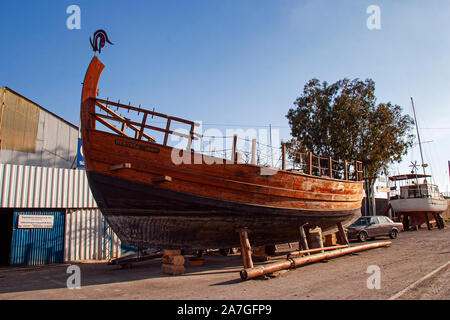 Zypern, Frühling, Lemnasos (Limassol), Schiff Kerynia, 1200 v. Chr. Nachbildung Stockfoto