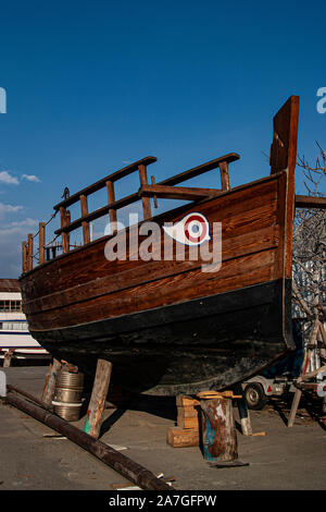 Zypern, Frühling, Lemnasos (Limassol), Schiff Kerynia, 1200 v. Chr. Nachbildung Stockfoto