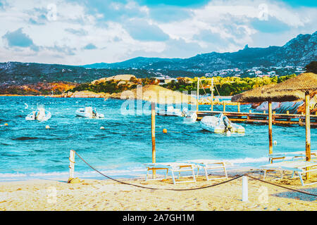 Capriccioli am Mittelmeer in Sardinien in Italien Stockfoto