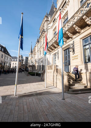 Chambre Des Deputes nächsten Grand Ducal in der Stadt Luxemburg zu Palais Stockfoto