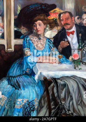 Bei Mouquin's von William Glackens (1870-1938), Öl auf Leinwand, 1905 Stockfoto