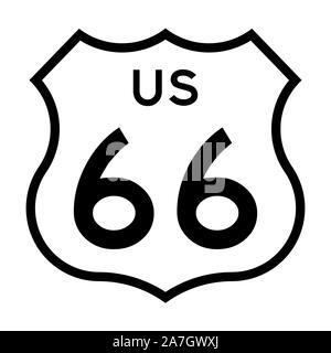 US Route 66 Zeichen Stockfoto